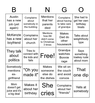 Easter 2024 Bingo Card