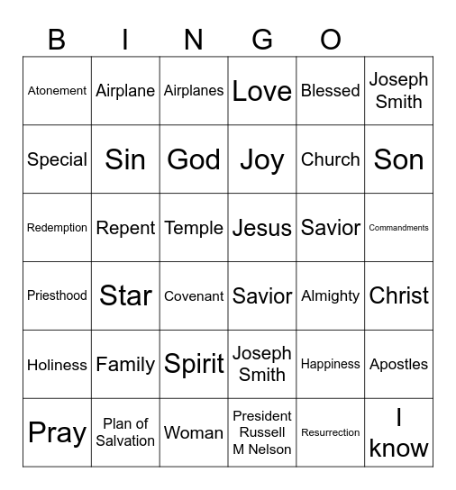 Conference Bingo Card