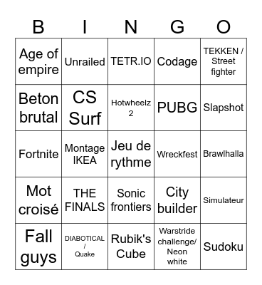 Preshot ZLAN Nykho Bingo Card