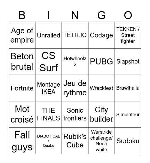 Preshot ZLAN Nykho Bingo Card