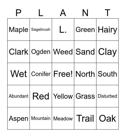 Herbarium Plant Bingo! Bingo Card