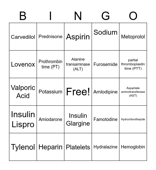 TriCity Bingo Card