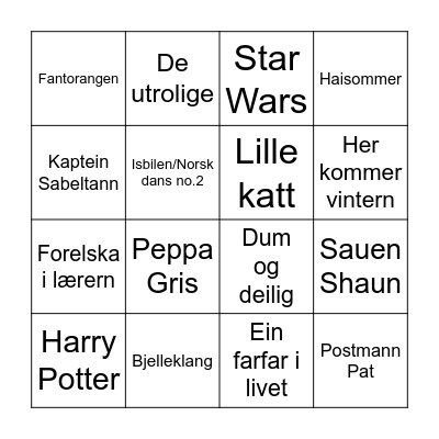 Melodibingo! Bingo Card