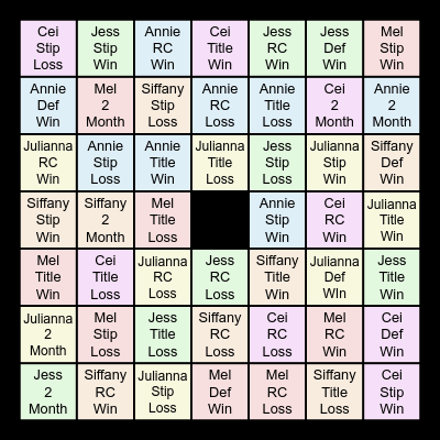 Doll Domination Bingo Card