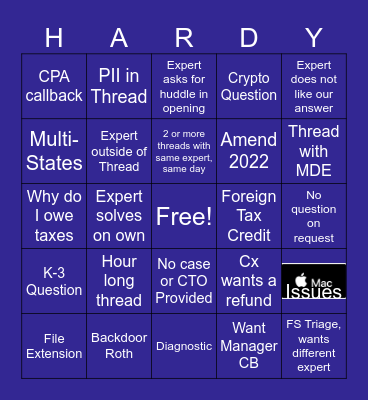 Bingo for Leads Bingo Card