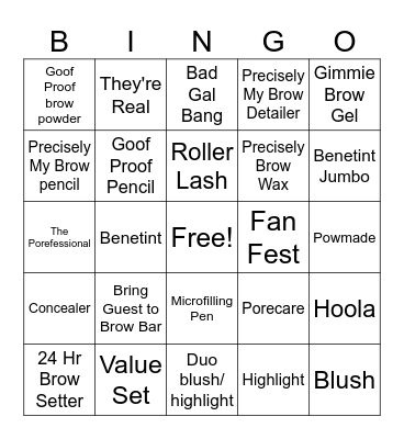 Benefit Bingo 2024 Bingo Card