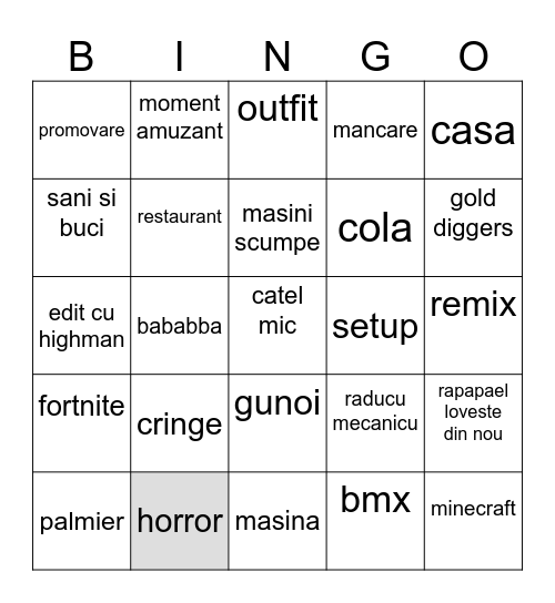bingo de ga=i Bingo Card
