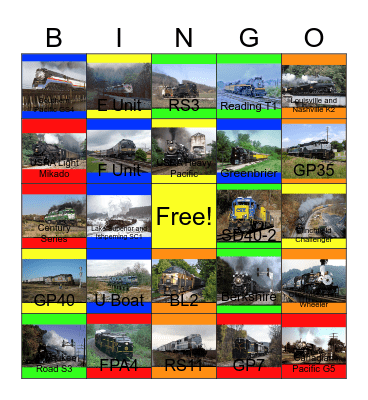CSX at 40 Bingo Card