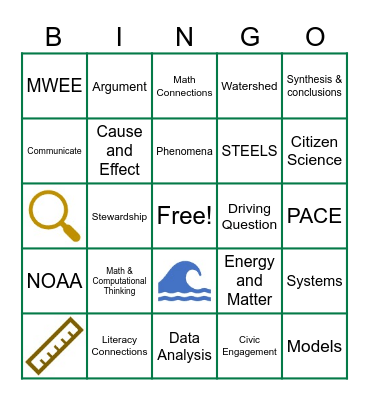 PACE Bingo Card