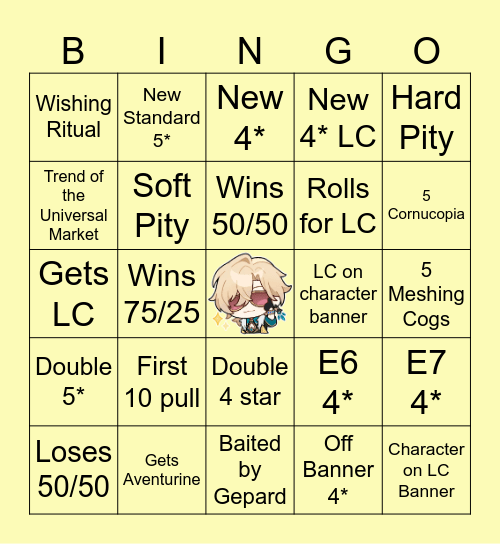 Aventurine Bingo Card
