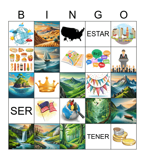 SP1_U6_Caracteristicas + geografia (L3) Bingo Card