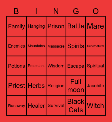 Corrag Bingo Card