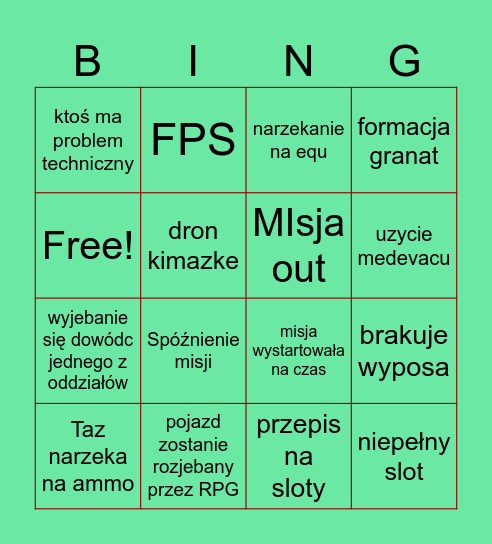bingo ruskie Bingo Card