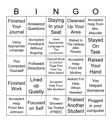 Bingo Card