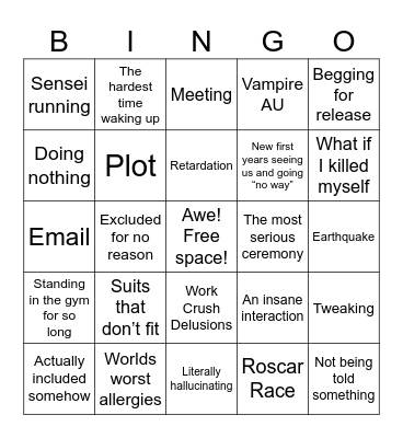 First Day Bingo! Bingo Card