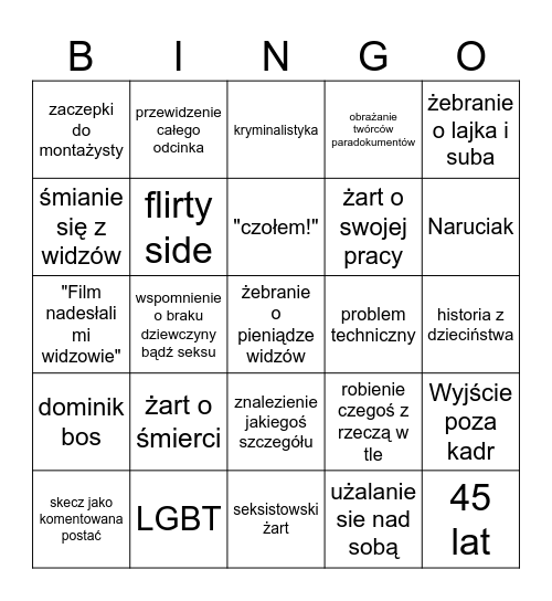 LAKARNUMOWE Bingo Card