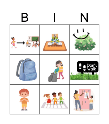 Before School Expectations Bingo Card