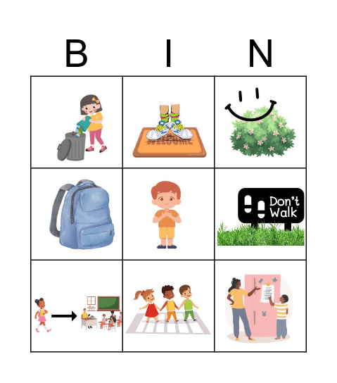 Before School Expectations Bingo Card