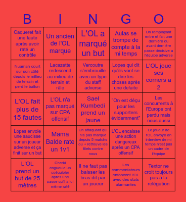 CIRCUS OL 2023/2024 Bingo Card
