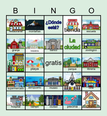 Alrededor la Ciudad Bingo Card