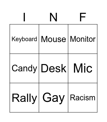 Infinite craft Bingo Card