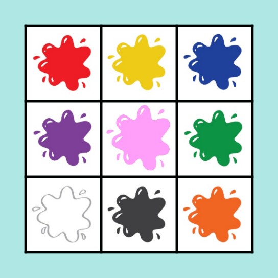 COLOURS BINGO Card