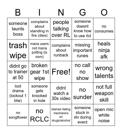 GOOF TROOP SUNKEN TEMPLE Bingo Card