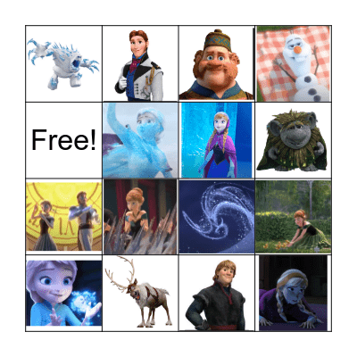 Frozen Movie Bingo Card