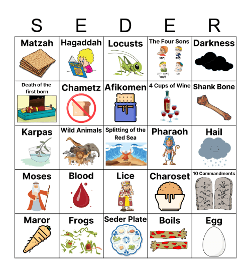 THE RELEVY'S PASSOVER BINGO Card