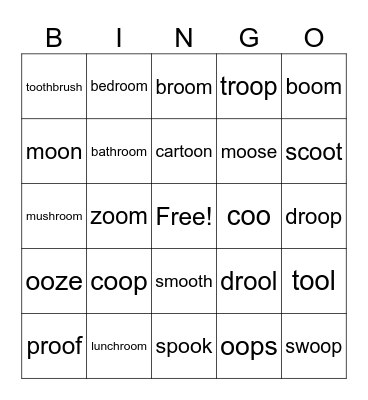 Lesson  90 Bingo Card