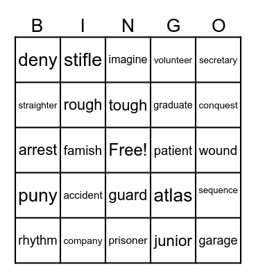 Reese's Bingo Card