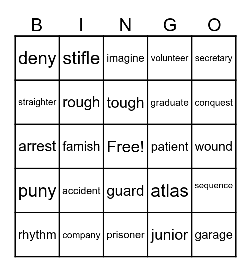 Reese's Bingo Card