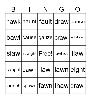 Lesson 93 Bingo Card