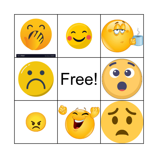 Emotion Bingo Card