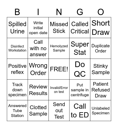 Lab Week #1 Bingo Card