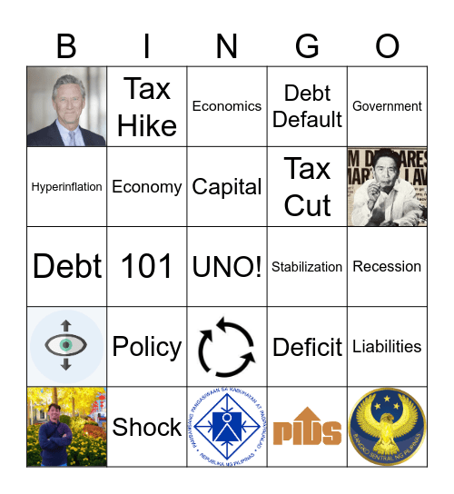 Alternative Perspectives on Stabilization Policy & Government Debt and Budget Deficit Bingo Card
