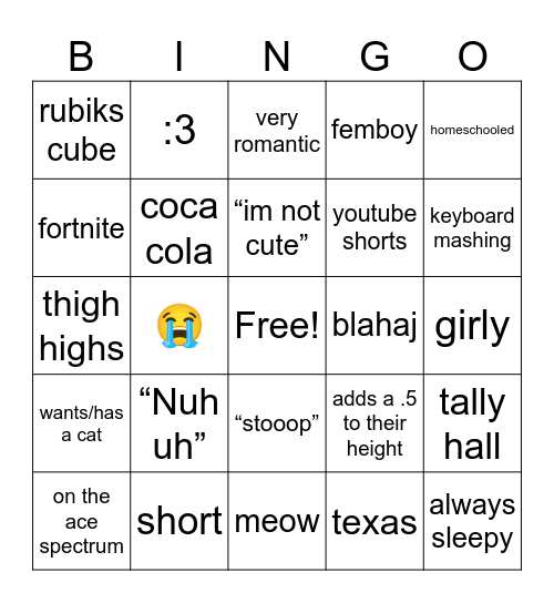 gaylisted bingo Card