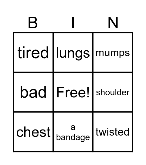 Engels Eva & Fleur Bingo Card