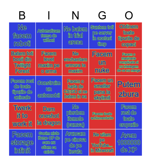 SkyFactory4 BingoCard Bingo Card