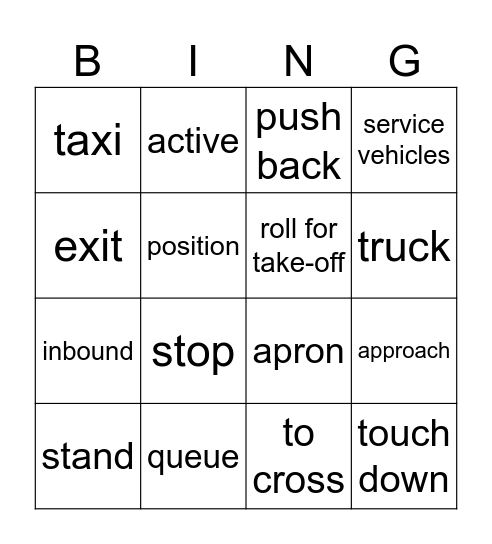 Verbs describing actions and position & places Bingo Card