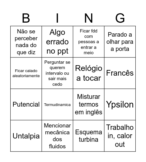 Rouboa Bingo Card