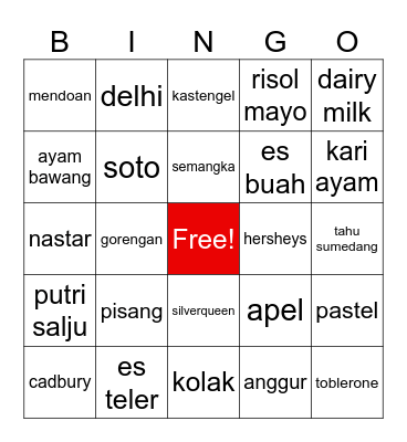 BINGO REMI Bingo Card
