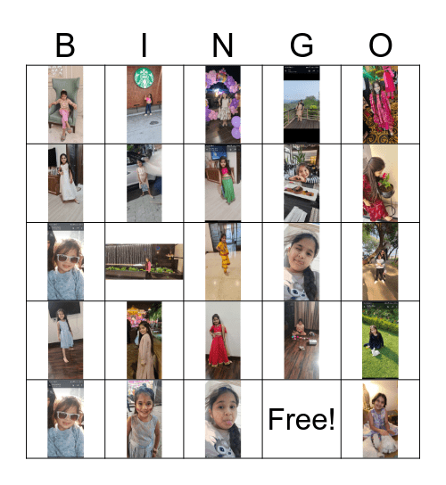 Aayat's Birthday Bingo Card