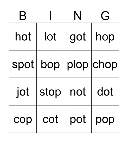 Bingo Card