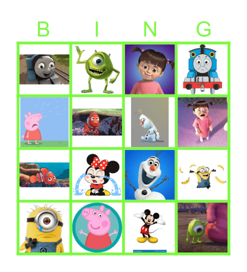 Happy and Sad Bingo Card