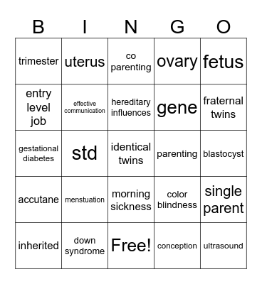 Child Devlopment Bingo - Harper Donaldson Bingo Card