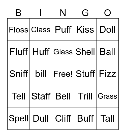 Floss Bingo Card