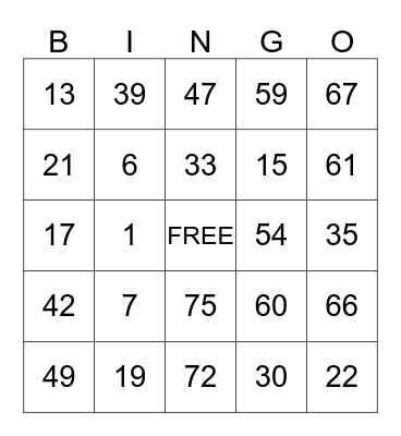 Marquis at Katy Bingo Card