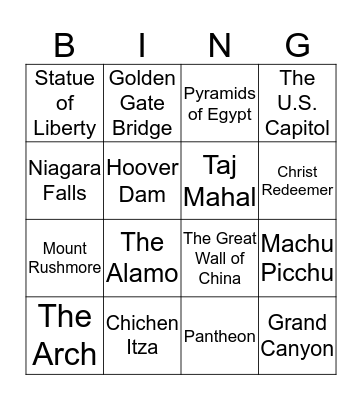 May Vocabulary Bingo Card