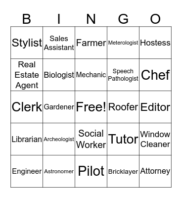 Career Bingo 2 Bingo Card